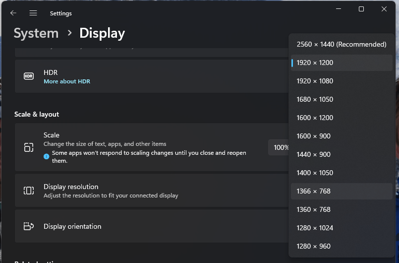 BAI-DOCS Change WIndows Display Resolution - BayChester Associates